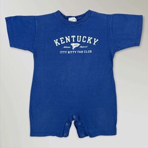 Vintage Lil Fan University of Kentucky Wildcats Kids Bodysuit Blue Cotton Sz 24M